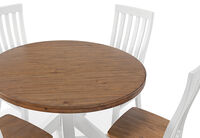 CHARLSBOURG - 5 Piece 1200 Round Dining Suite CHARLSBOURG