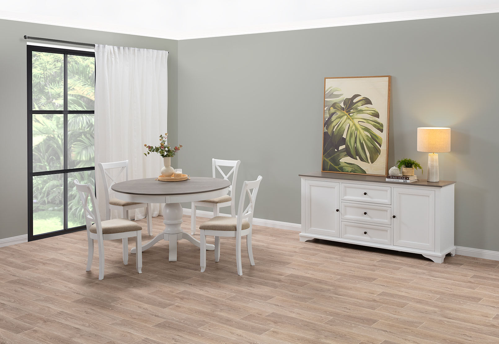 MARSEILLE MK2 - 5 Piece Dining Suite with Malu Dining Chairs MARSEILLE MK2