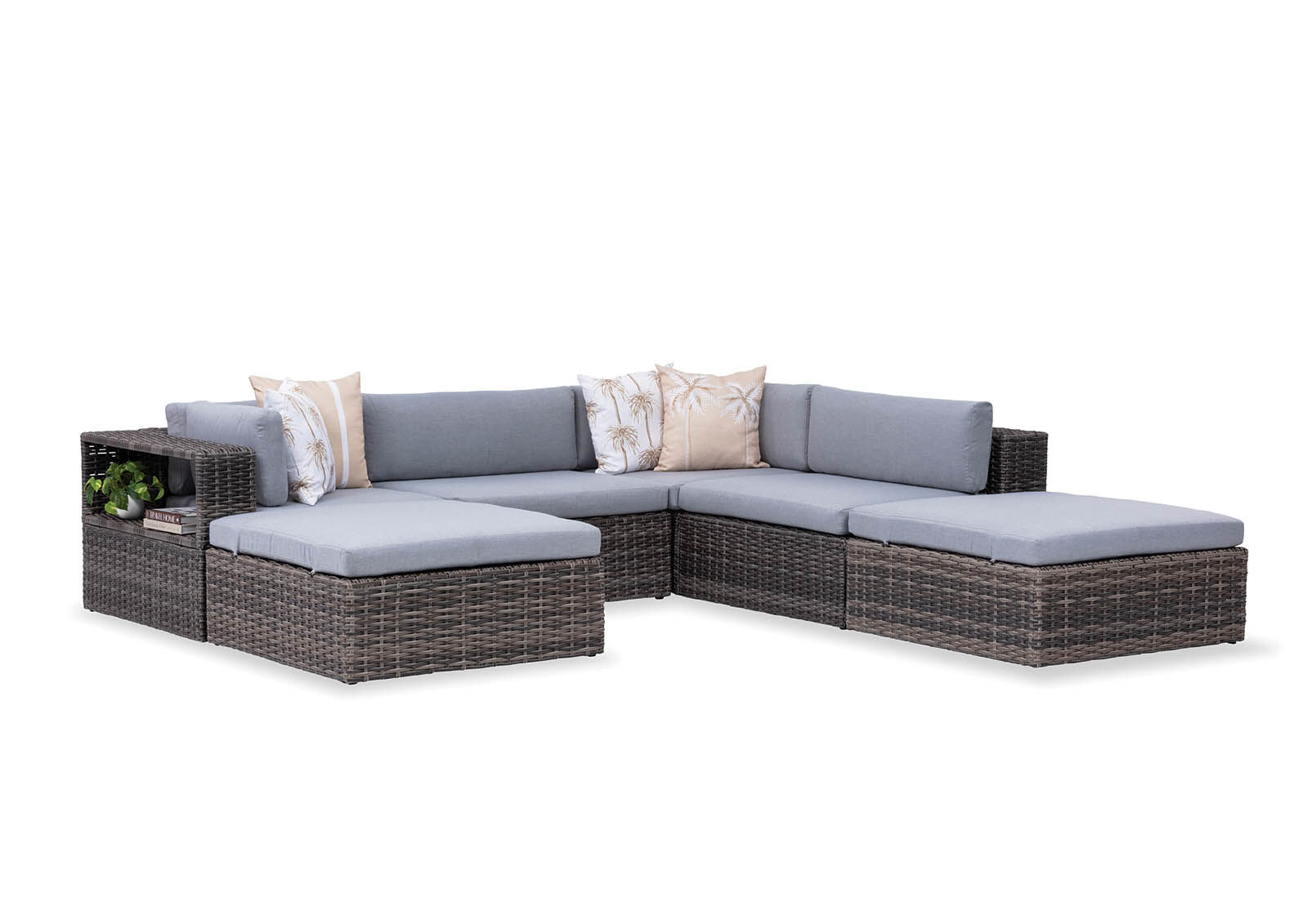 VALENTIA - 6 Piece Outdoor Modular Lounge Setting VALENTIA