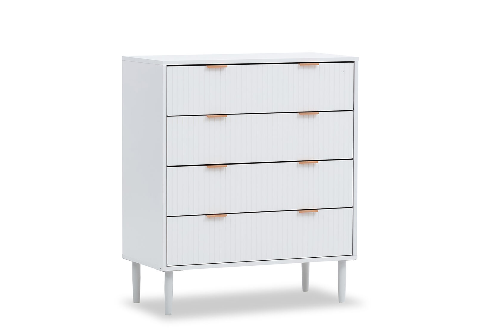 HENSLEY - White 4 Drawer Tall Chest HENSLEY