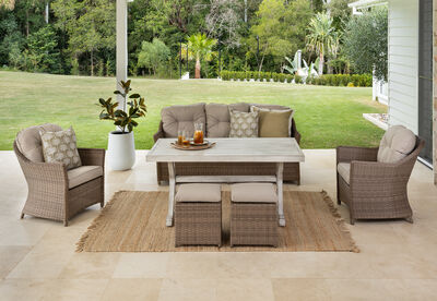 MIAMI - 6 Piece Outdoor Lounge Dining Setting