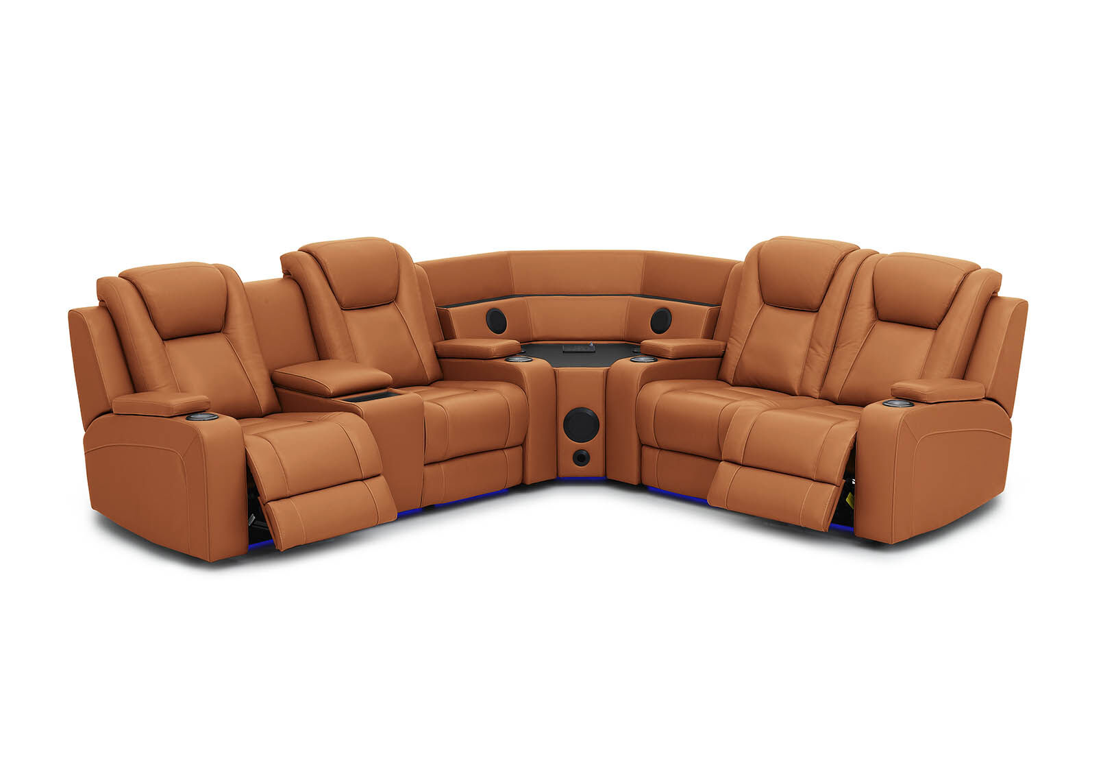 SENTINAL MK2 LEATHER - 4 Piece Corner with LHF Console SENTINAL MK2 LEATHER