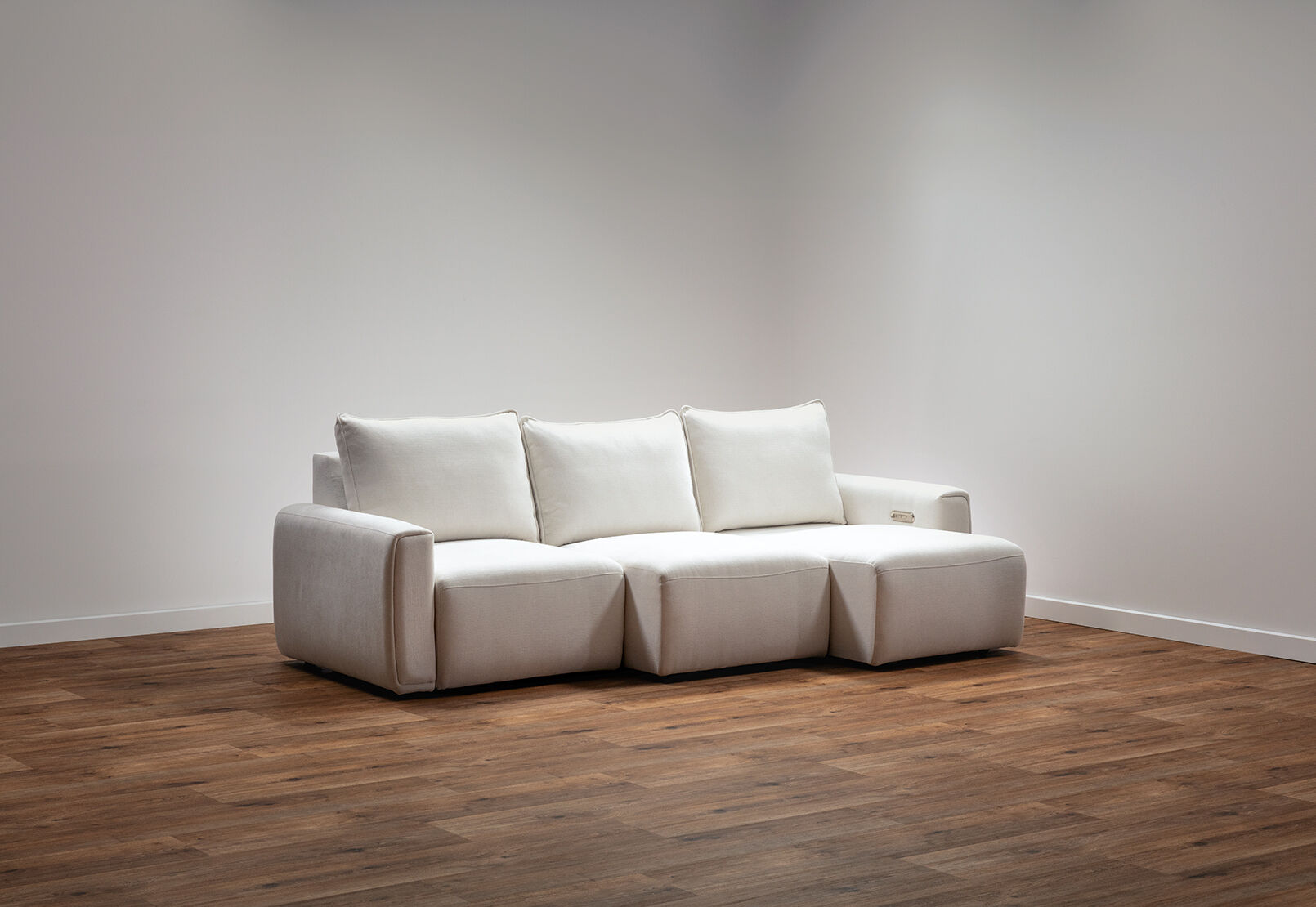 MIKAELA - 3 Seater with Sliding Electric Chaise MIKAELA