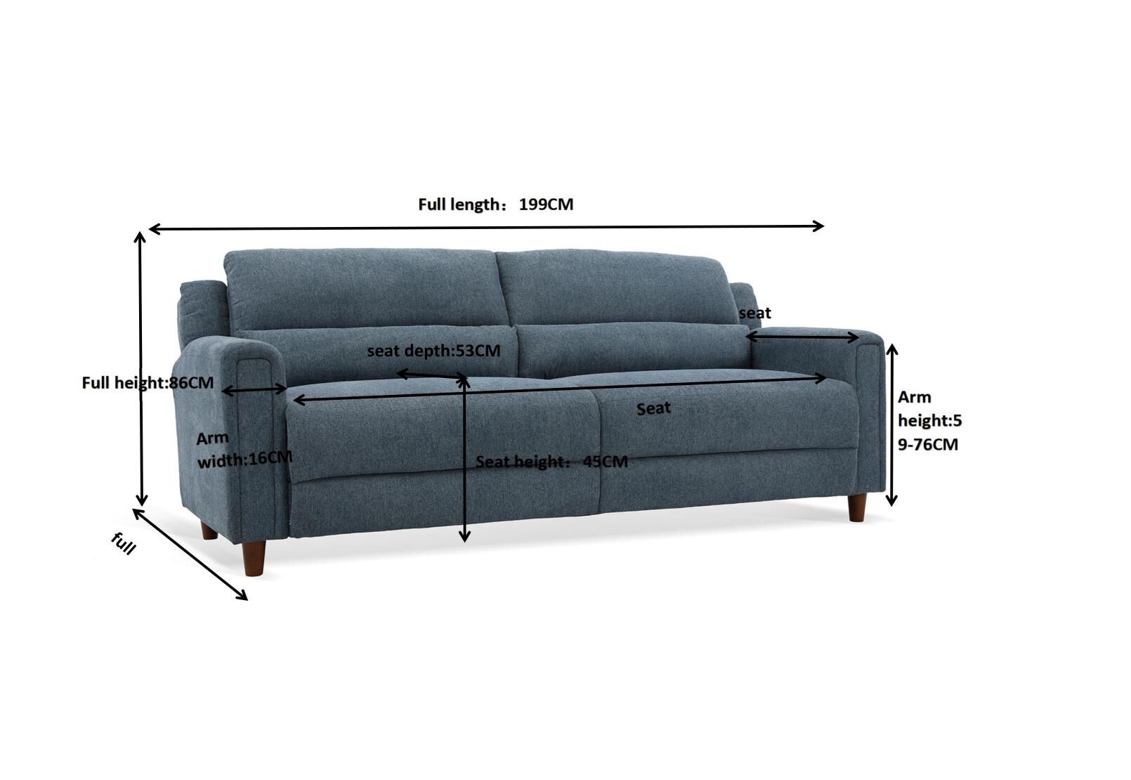 VILLANUEVA - 3 Seat Sofa VILLANUEVA