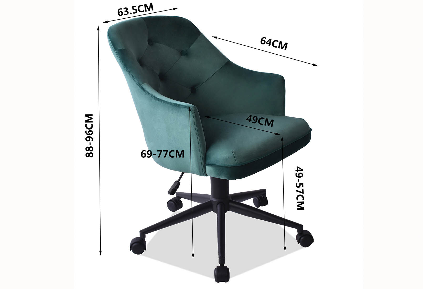 DARK GREEN SAGE Dark Green Office Chair
