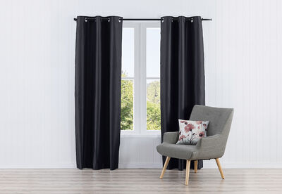 NOVA - Faux Silk Eyelet Curtain 120 x 223cm