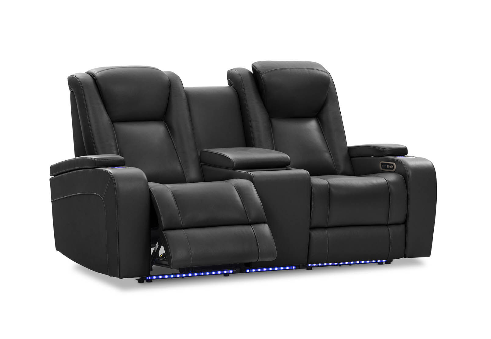 SENTINAL MK2 LEATHER - 2 Seater with 2 Electric Recliners and Console SENTINAL MK2 LEATHER
