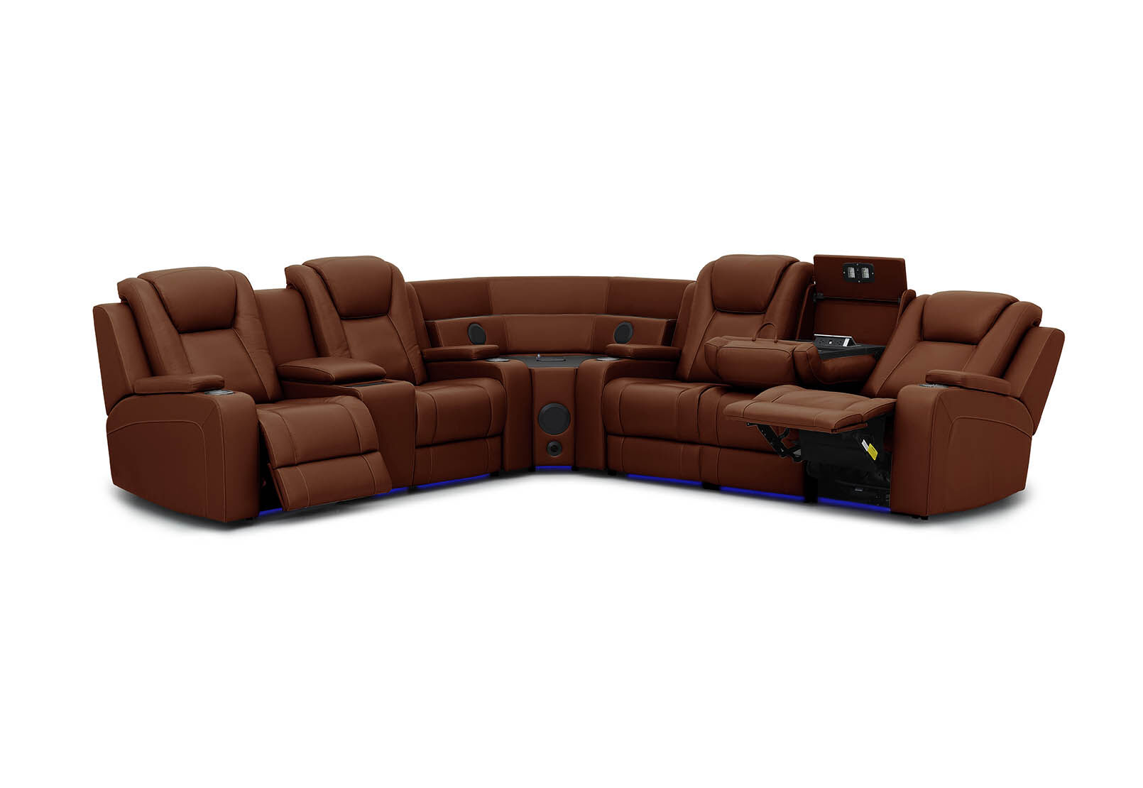 SENTINAL MK2 LEATHER - 5 Piece Corner with LHF Console SENTINAL MK2 LEATHER