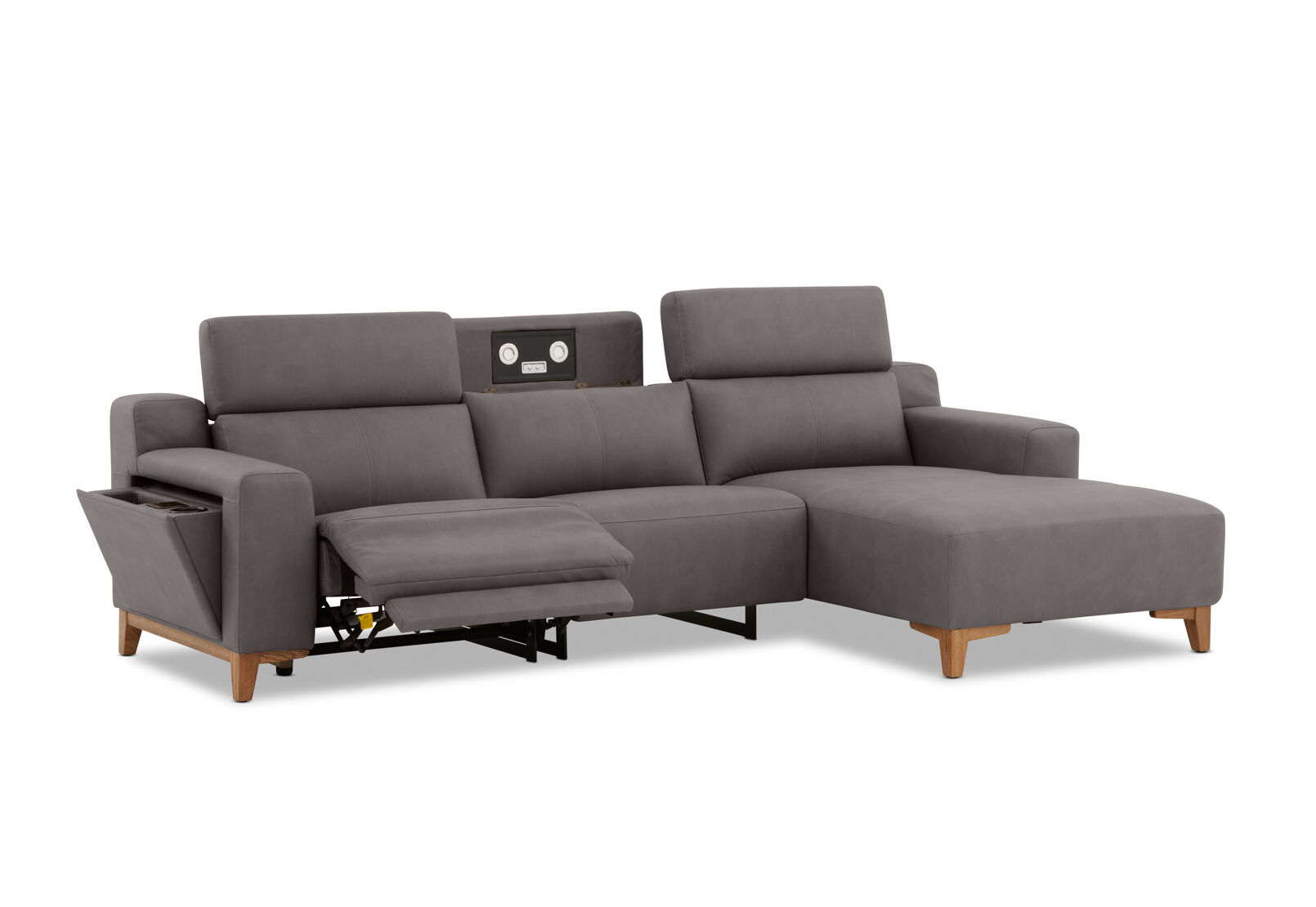 GAGE FABRIC - 3 Seater Sofa with Electric Recliner and RHF Chaise GAGE FABRIC