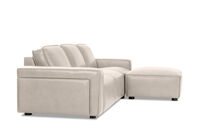 BARTELLE LEATHER - 3.5 Seater Sofa with Ottoman. BARTELLE LEATHER