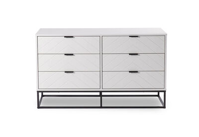 HARDING - White 6 Drawer Dresser