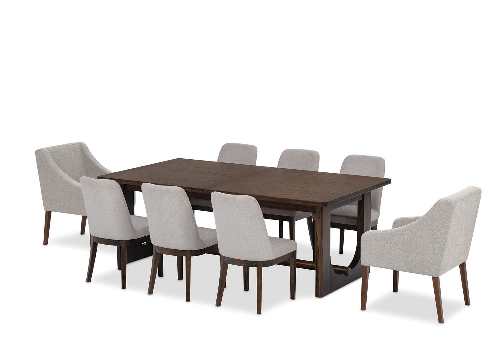 NICCOLO - 9 Piece Extension Dining Suite with 2 Volante and 6 Santino Dining Chairs. NICCOLO