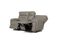 HOLLYWOOD LEATHER - Media 2 Seater with Electric Recliners & Console HOLLYWOOD LEATHER