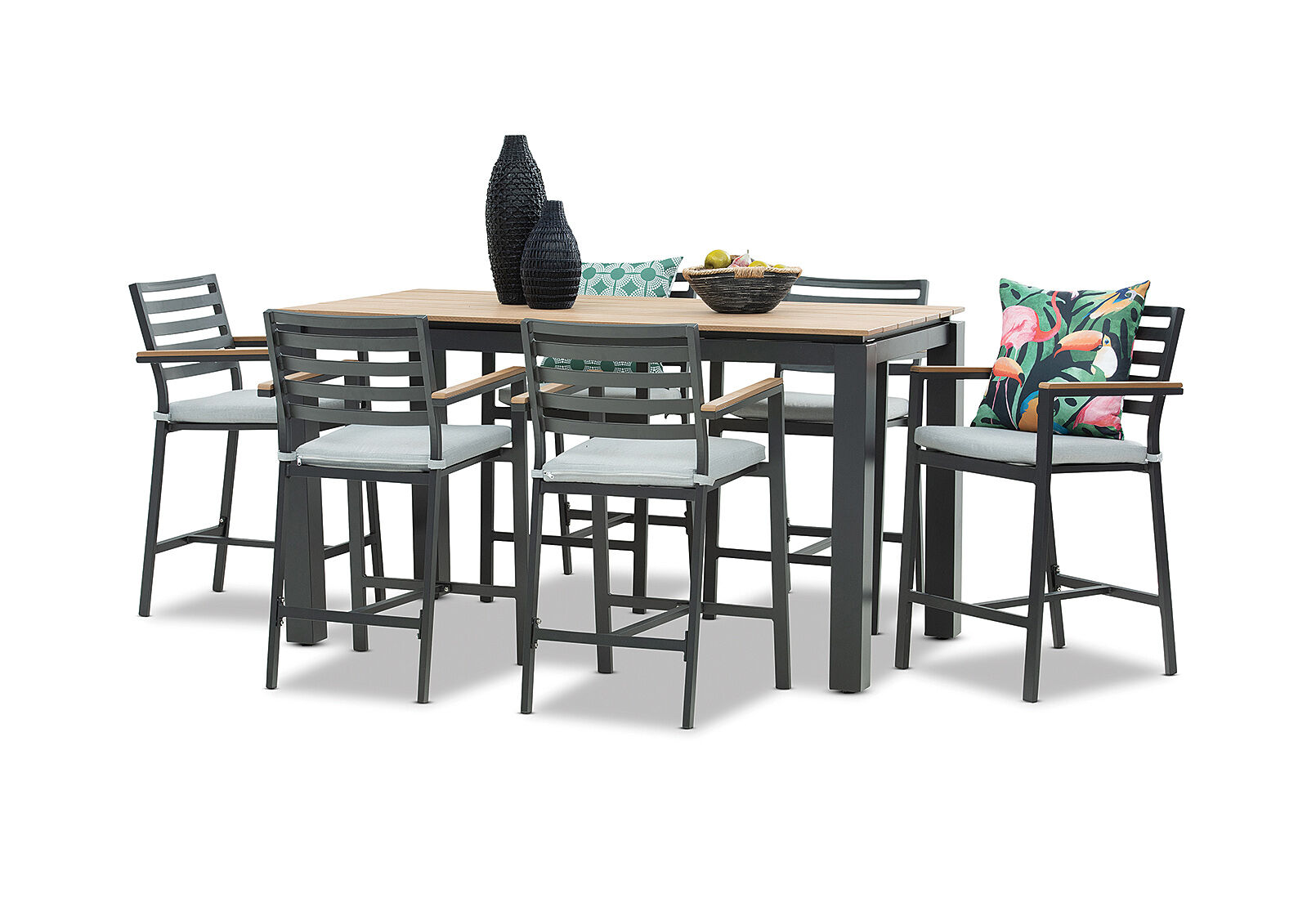 MORNINGTON - 7 Piece Outdoor Bar Setting. MORNINGTON