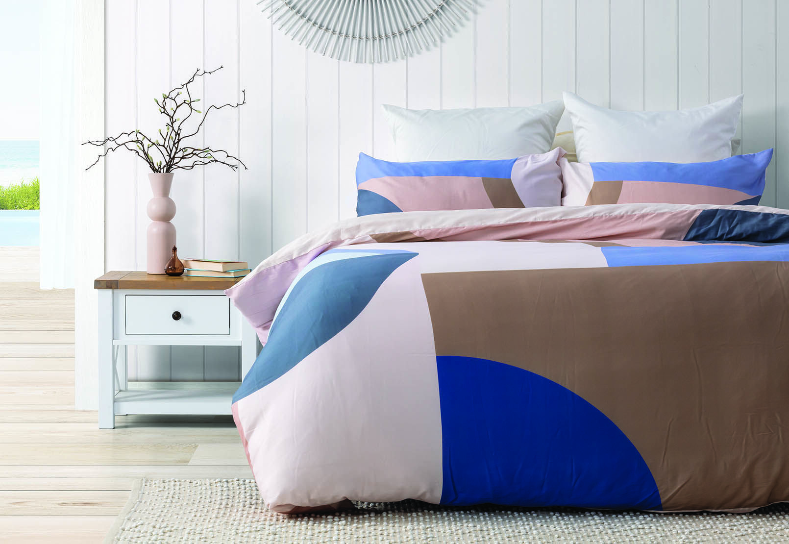 MULTI ORBITT Queen Bed Quilt Cover Set