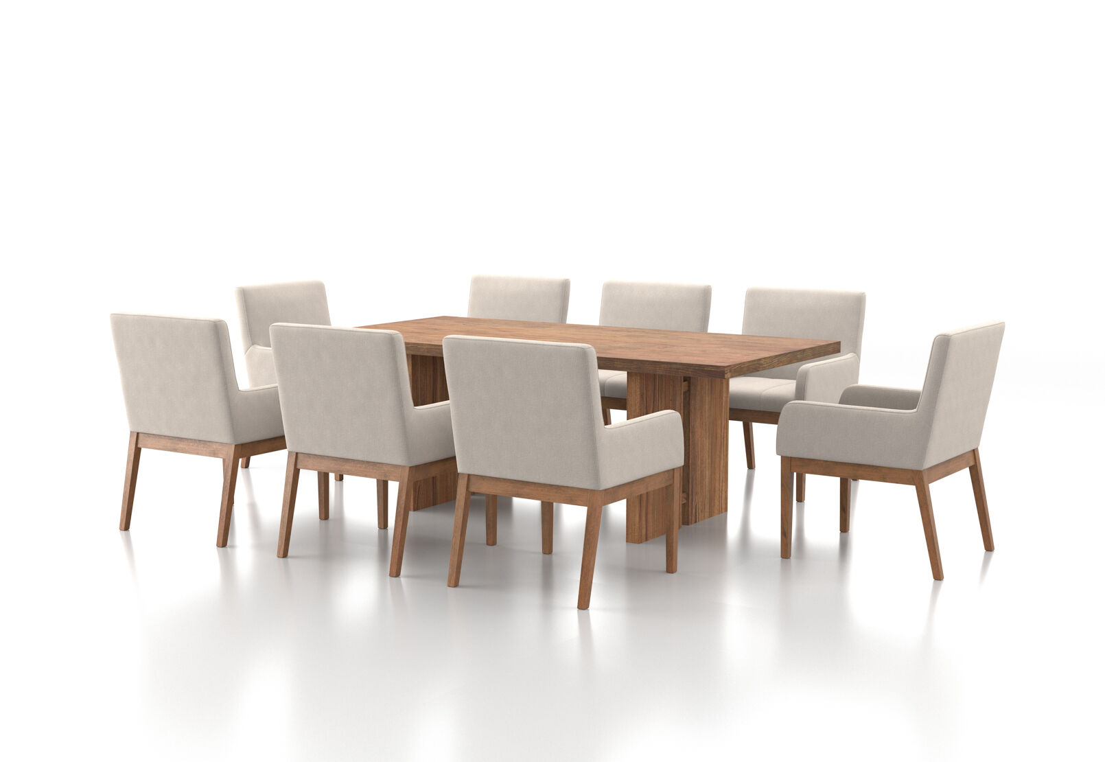 ROMULUS - 9 Piece Dining Suite with Lazarus Dining Chairs ROMULUS