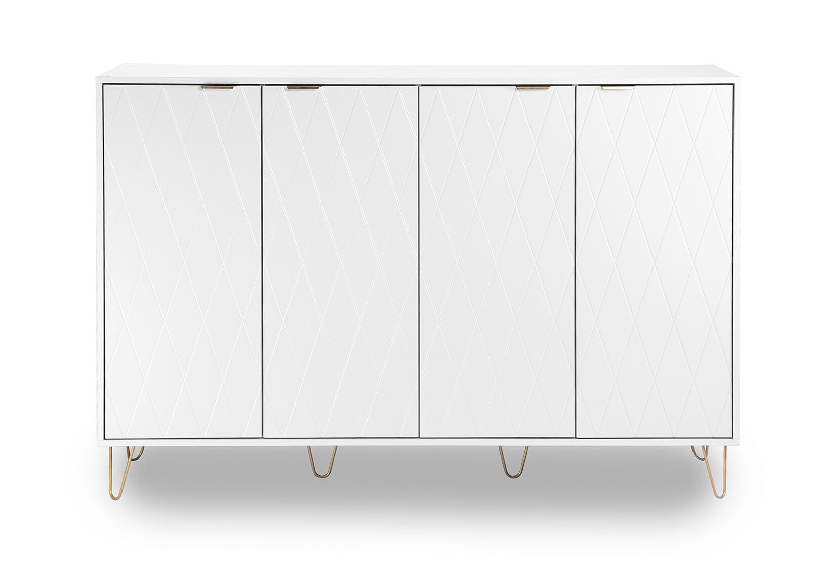 WHITE DORSEY White 4 Door Buffet Amart Furniture