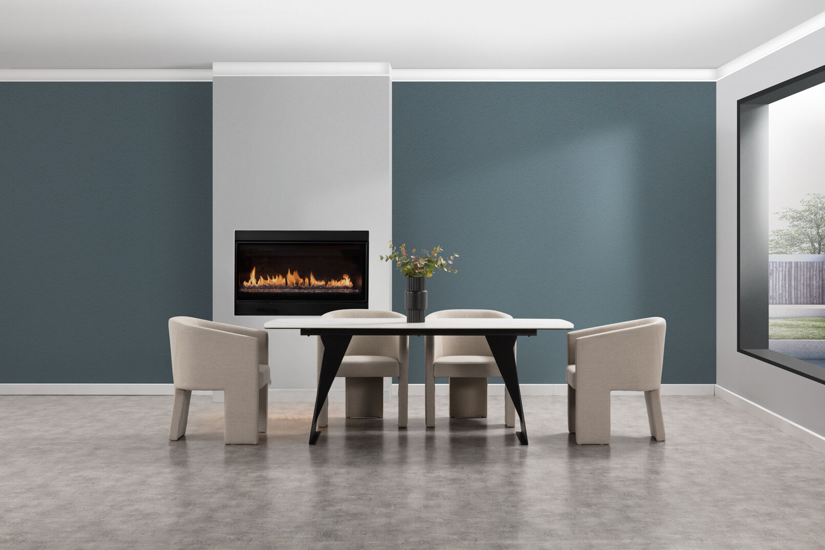 MACKINLEY - 7 Piece Suite with Alicante Dining Chairs. MACKINLEY