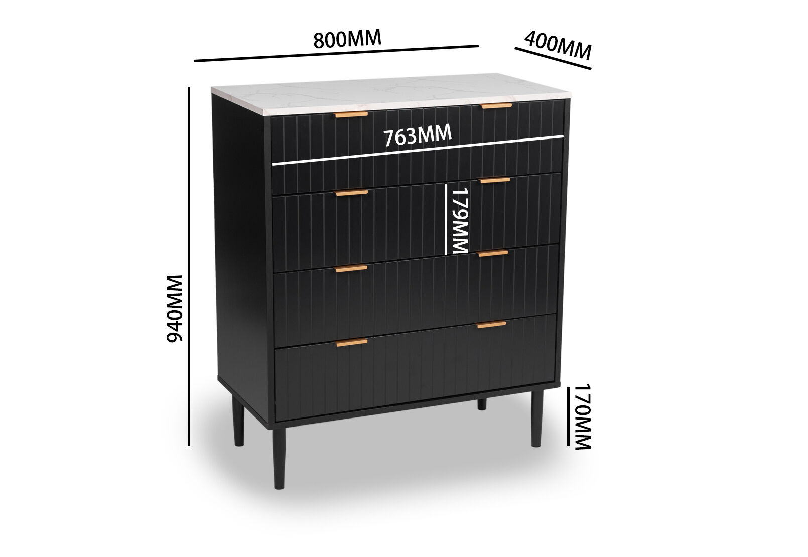 SHAW - 4 Drawer Tall Chest SHAW