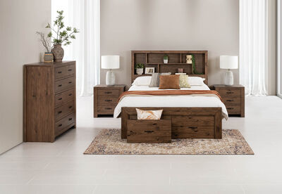 BROOKHAVEN - 4 Piece Queen Tall Chest Bedroom Suite