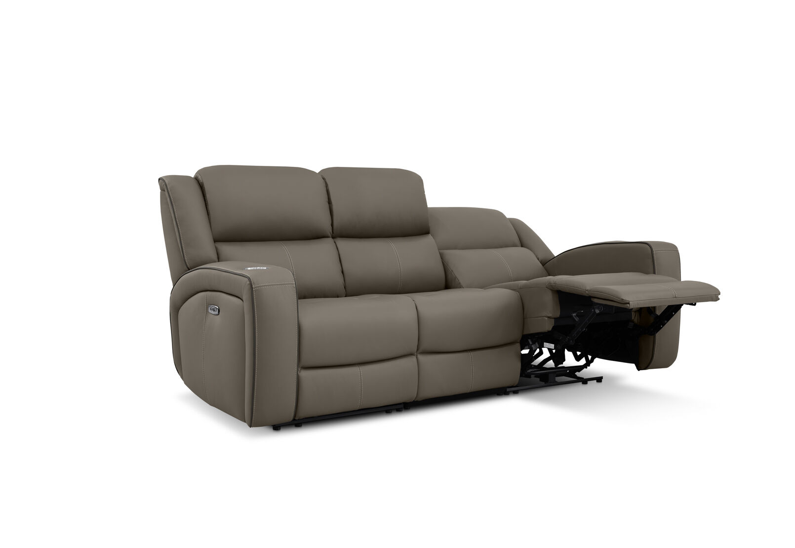 CAPALDI LEATHER - 3 Seater Sofa with 2 Inbuilt Electric Recliners CAPALDI LEATHER