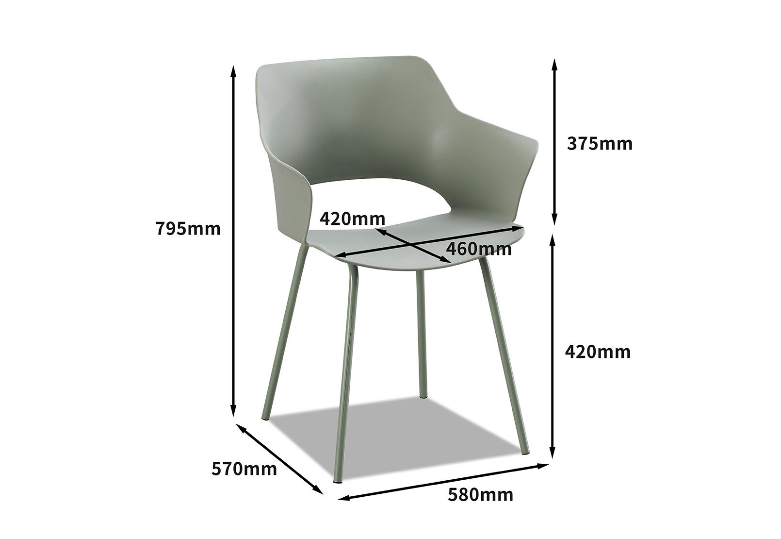 BURTON - Set of 4 Dining Chairs BURTON