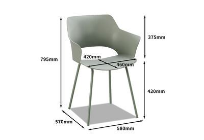 BURTON - Set of 4 Dining Chairs