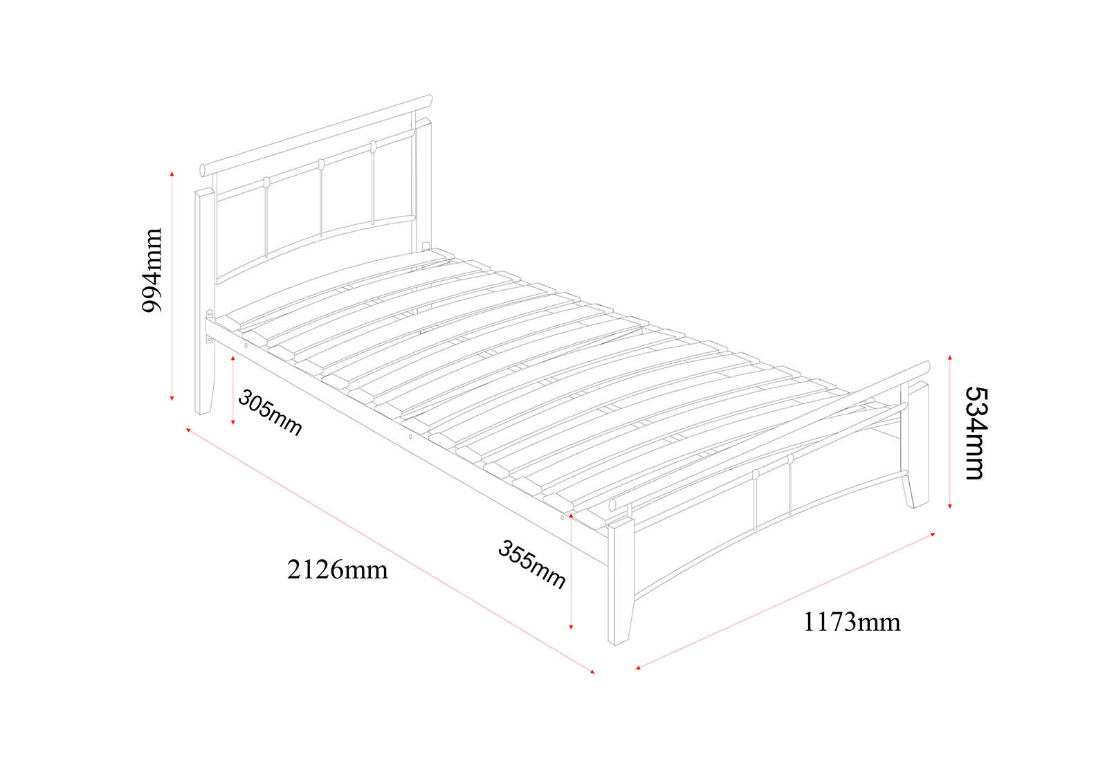 SAN BERNARDO - King Single Bed SAN BERNARDO