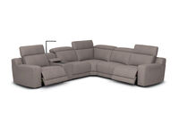 VANTRO FABRIC - Corner Lounge with 2 Inbuilt Electric Recliners and Console VANTRO FABRIC