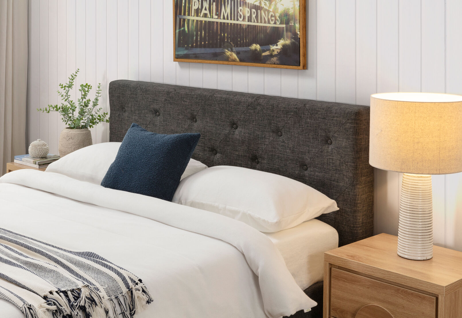 BRIGITTA - Grey Queen Bed BRIGITTA