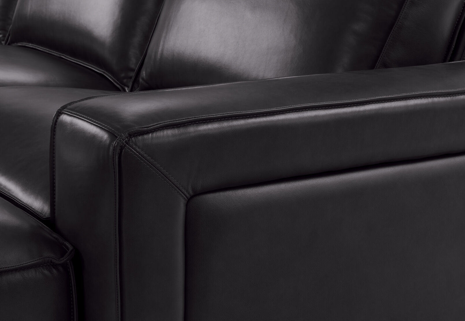 BARTELLE LEATHER - 3.5 Seater Sofa with Ottoman. BARTELLE LEATHER
