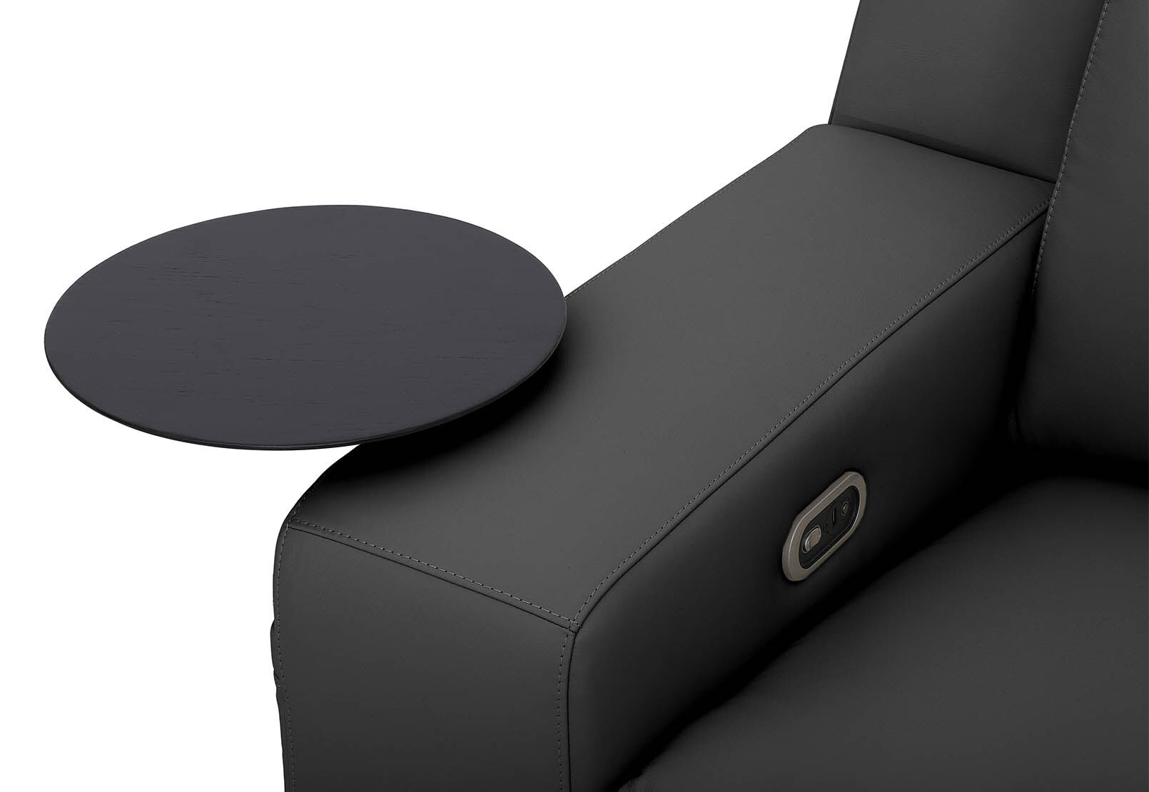 CASSIUS MK2 LEATHER - 2 Seater with Console and 2 Inbuilt Electric Recliners CASSIUS MK2 LEATHER
