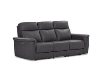 SERGIO LEATHER - 3 Seater with 2 Inbuilt Electric Recliners SERGIO LEATHER
