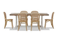 NORMANDY - 7 Piece Dining Suite with Toulouse Dining Chairs. NORMANDY