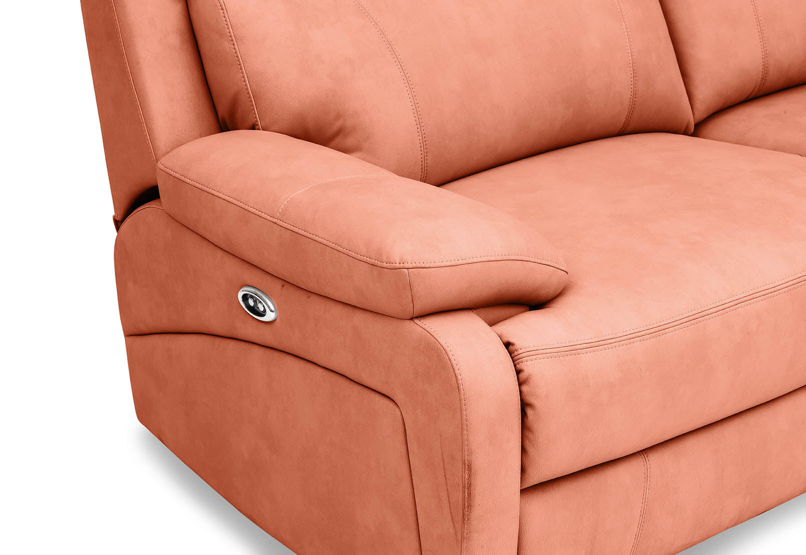 LYNCOLN - Fabric 3.5 Seat Right Hand Facing Chaise with Drop Down Table LYNCOLN