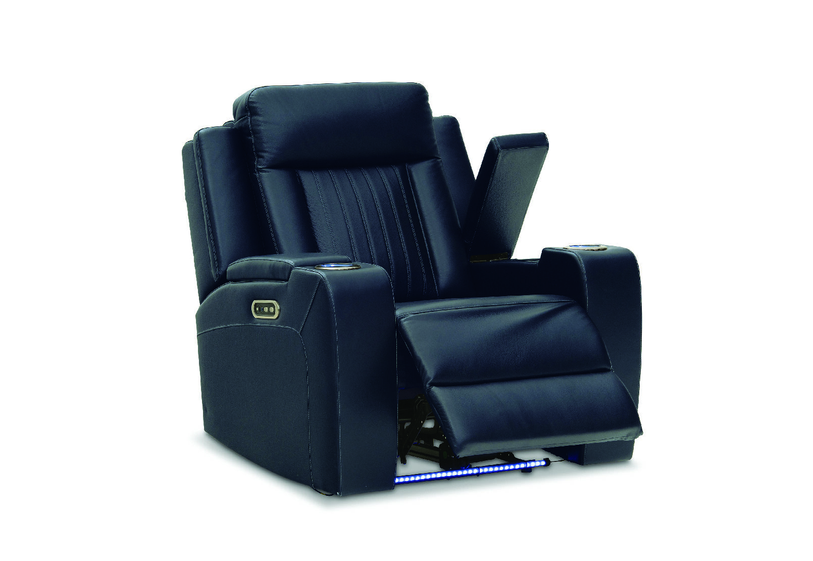 BLUE JULIUS Leather Electric Recliner