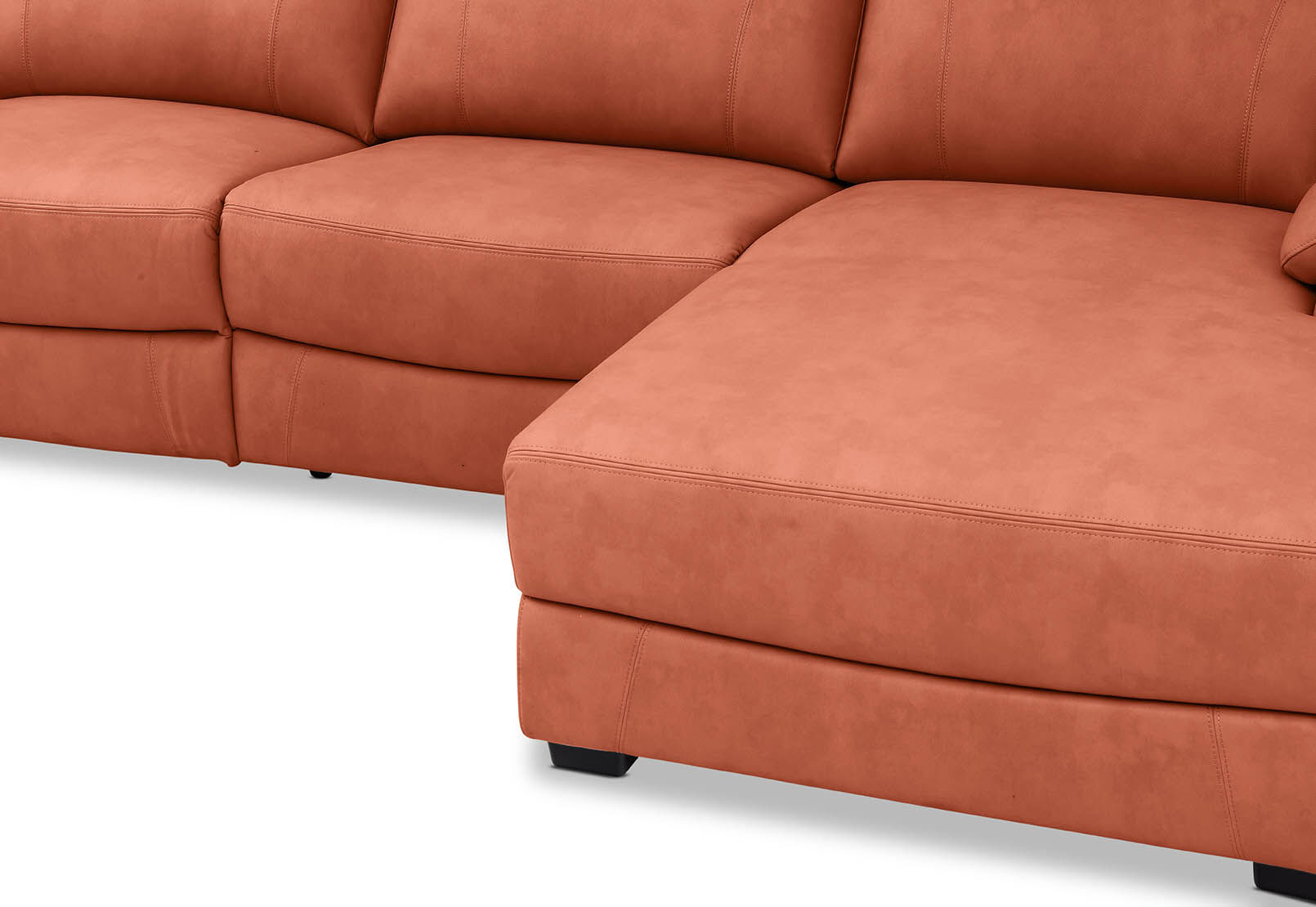 LYNCOLN - Fabric 3.5 Seat Right Hand Facing Chaise with Drop Down Table LYNCOLN