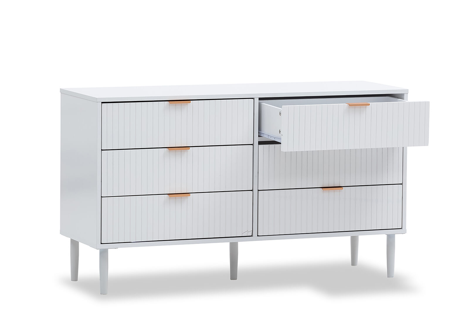 HENSLEY - White 6 Drawer Dresser HENSLEY