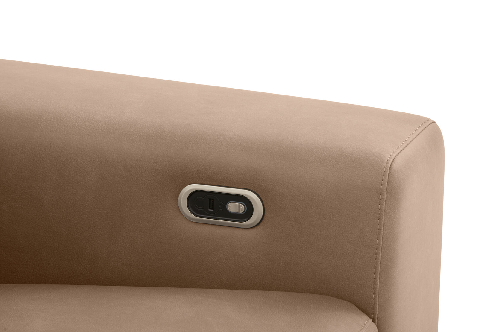 GAGE FABRIC - 2 Seater with Electric Recliners & Console GAGE FABRIC