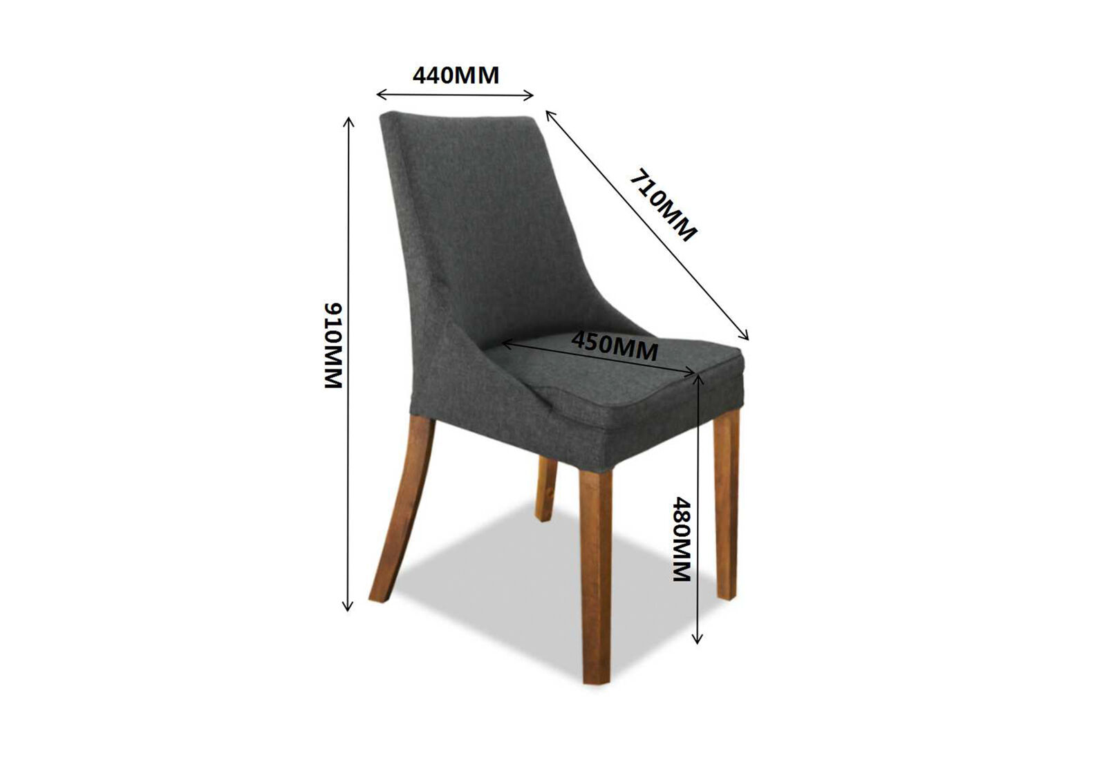 BADDECK - Set of 2 Dining Chairs BADDECK