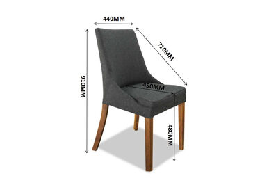 BADDECK - Set of 2 Dining Chairs