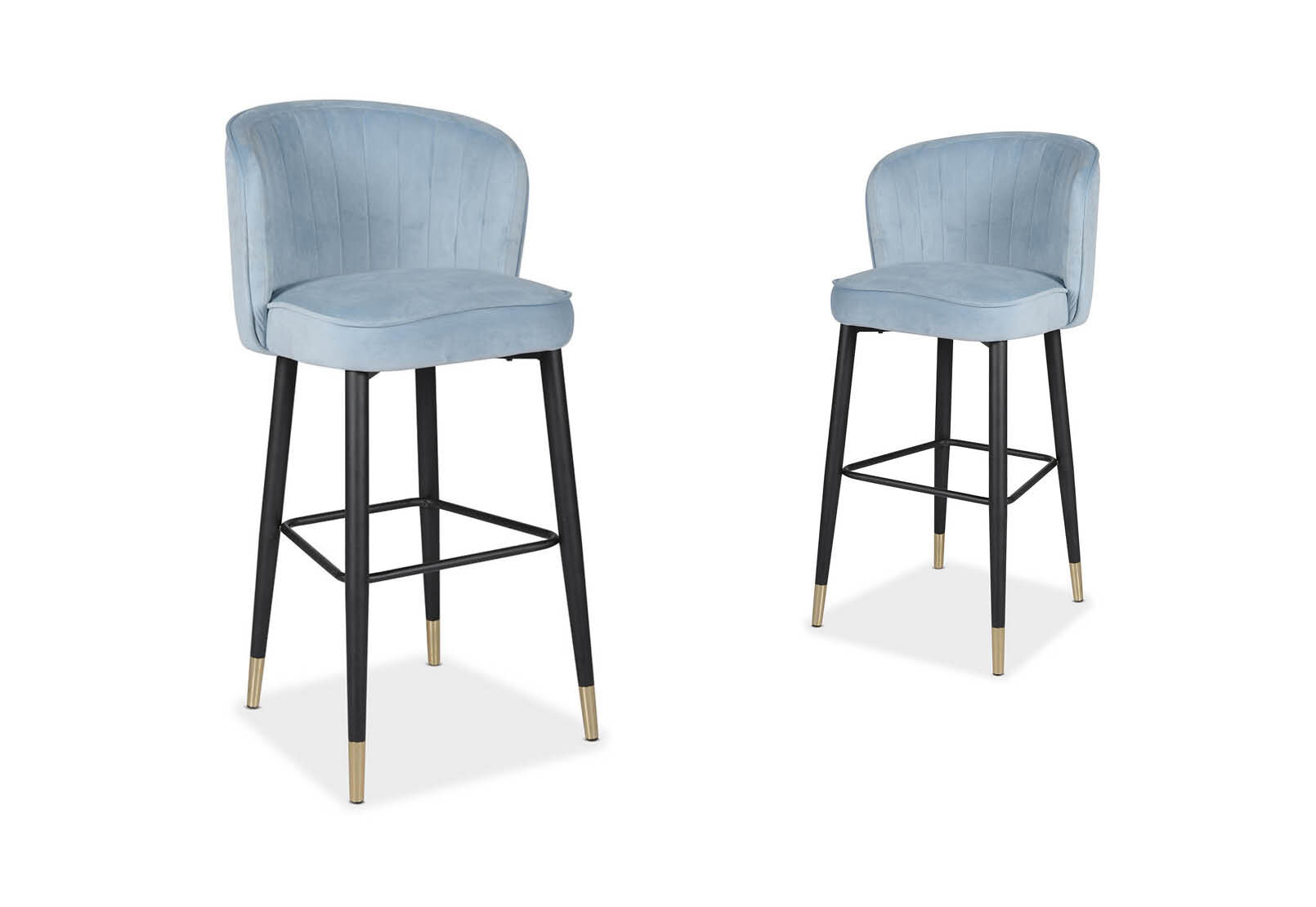 Light Blue Dumbarton Set Of 2 Light Blue Bar Stools Amart Furniture