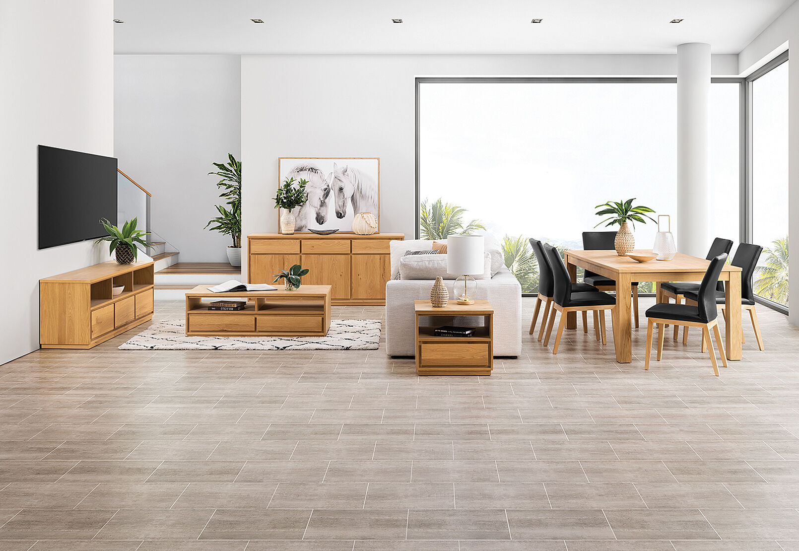 BLACK HADLEY 11 Piece Package Amart Furniture