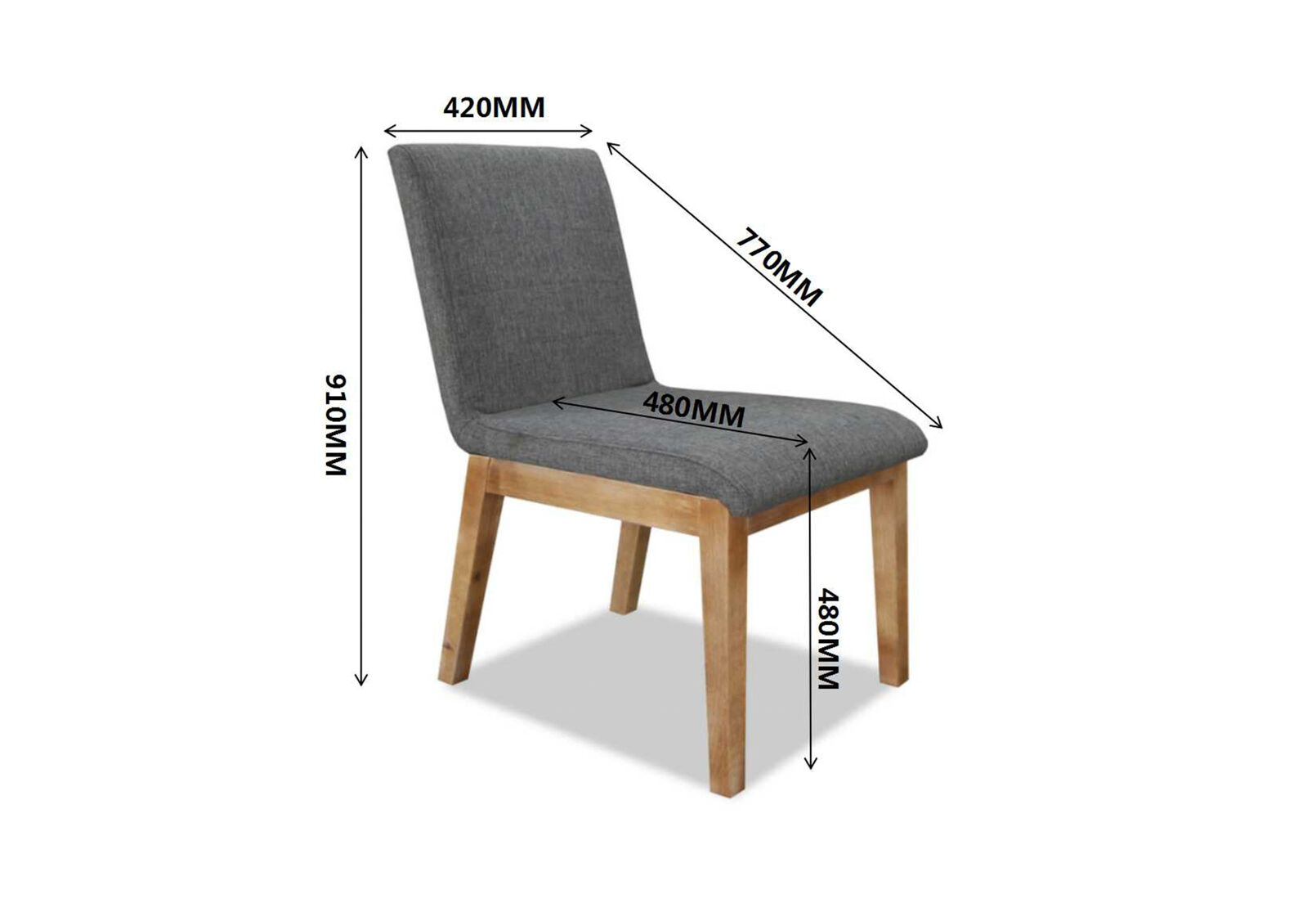 ABBOT - Set of 2 Dining Chairs ABBOT
