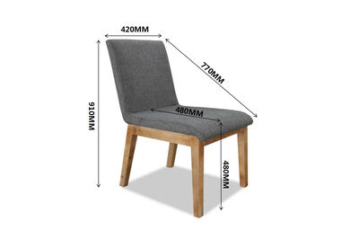ABBOT - Set of 2 Dining Chairs