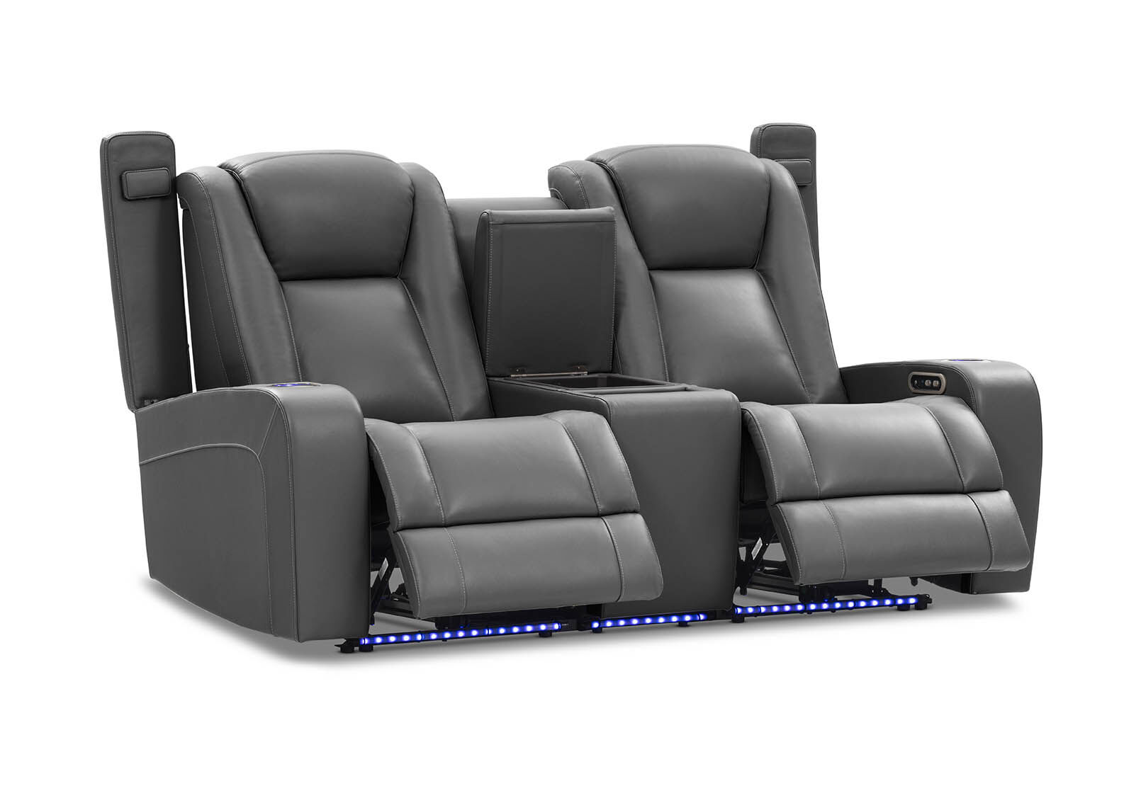 SENTINAL MK2 LEATHER - 2 Seater with 2 Electric Recliners and Console SENTINAL MK2 LEATHER
