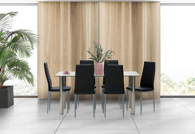 6 Seater Dining Table + Chairs Set - Amart Furniture