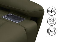 HOLLYWOOD LEATHER - Media 3 Seater with Electric Recliners HOLLYWOOD LEATHER