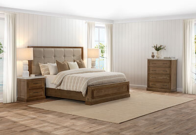 MATTEO - 4 Piece Queen Bed Tall Chest Suite