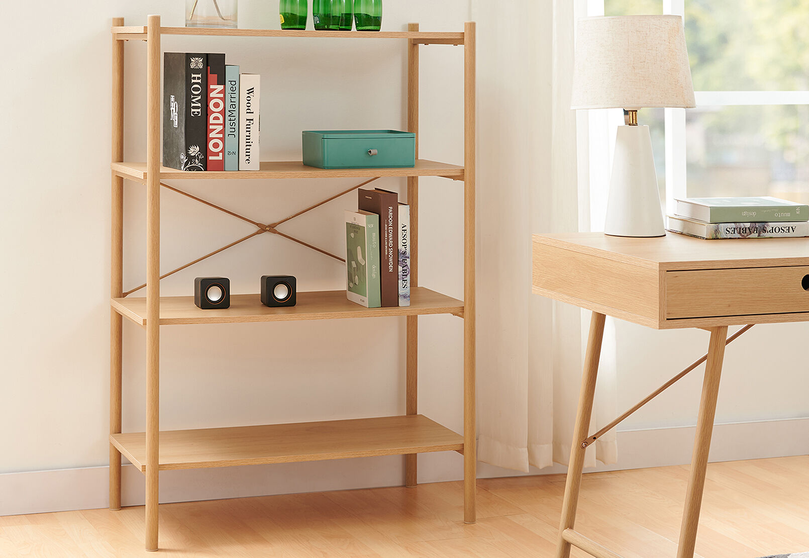 MAVES - 4 Tier Bookcase MAVES